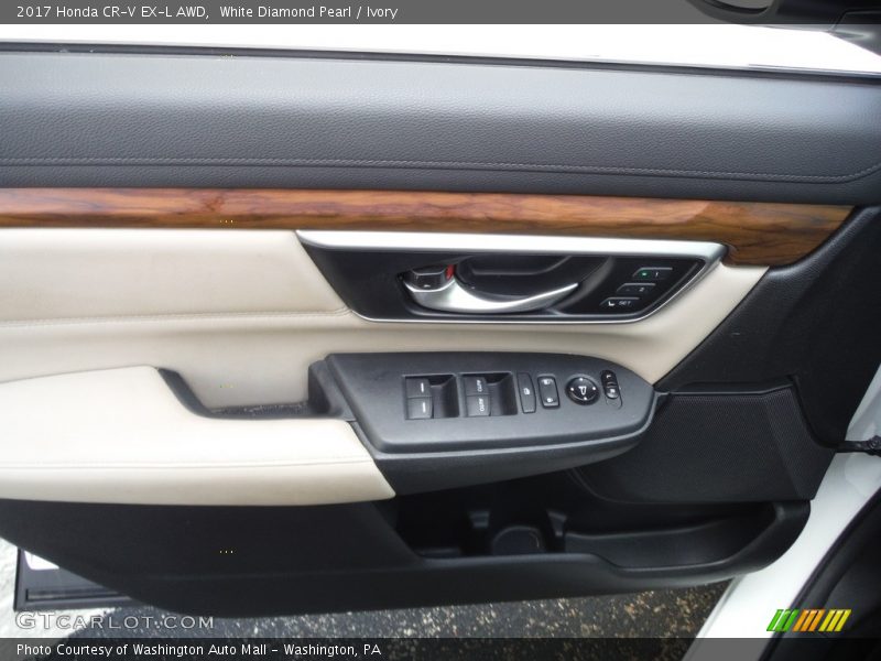 White Diamond Pearl / Ivory 2017 Honda CR-V EX-L AWD