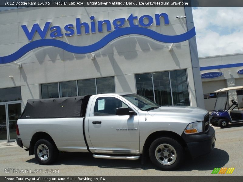 Bright Silver Metallic / Dark Slate Gray/Medium Graystone 2012 Dodge Ram 1500 ST Regular Cab 4x4