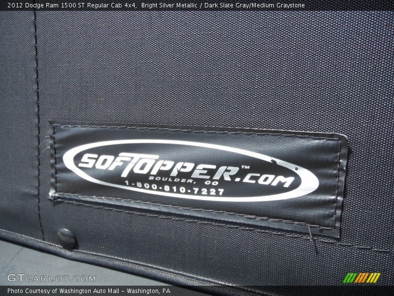 Bright Silver Metallic / Dark Slate Gray/Medium Graystone 2012 Dodge Ram 1500 ST Regular Cab 4x4