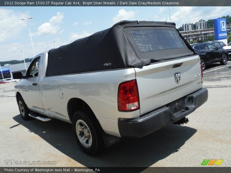 Bright Silver Metallic / Dark Slate Gray/Medium Graystone 2012 Dodge Ram 1500 ST Regular Cab 4x4