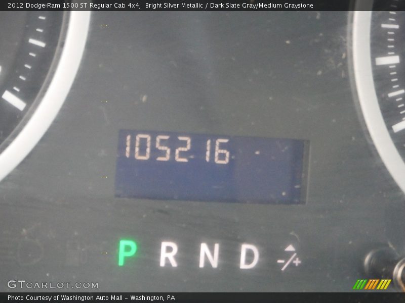 Bright Silver Metallic / Dark Slate Gray/Medium Graystone 2012 Dodge Ram 1500 ST Regular Cab 4x4
