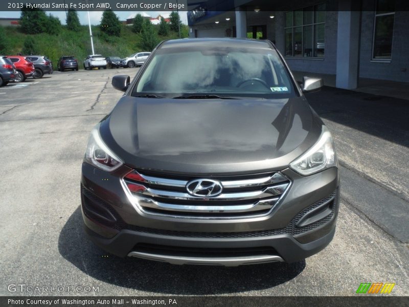 Canyon Copper / Beige 2013 Hyundai Santa Fe Sport AWD