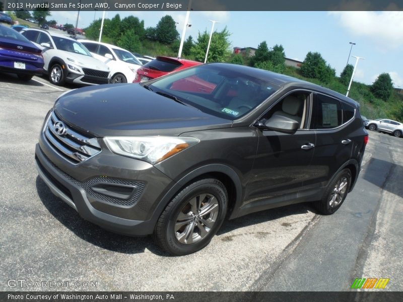 Canyon Copper / Beige 2013 Hyundai Santa Fe Sport AWD