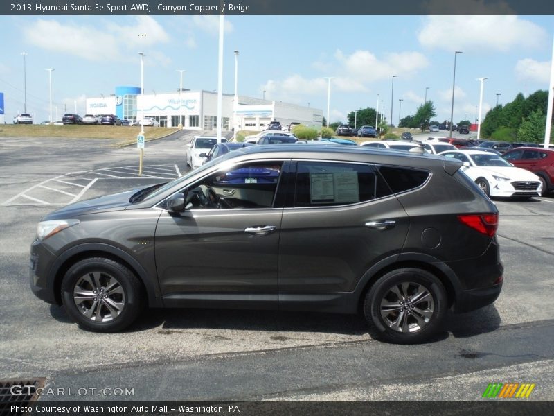 Canyon Copper / Beige 2013 Hyundai Santa Fe Sport AWD