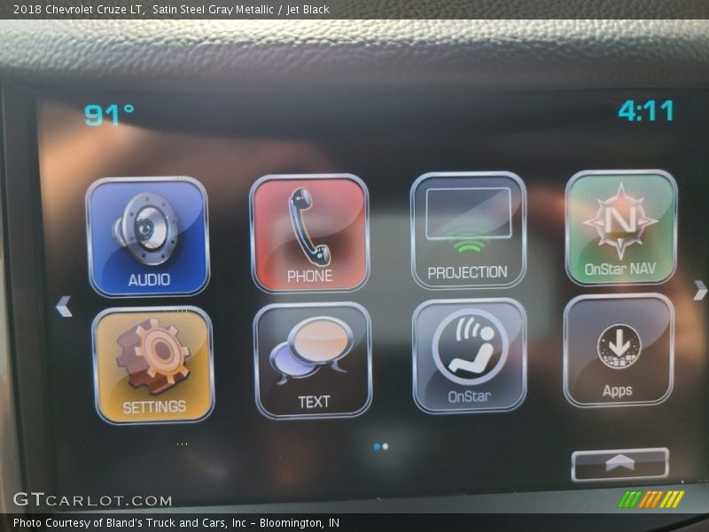 Satin Steel Gray Metallic / Jet Black 2018 Chevrolet Cruze LT