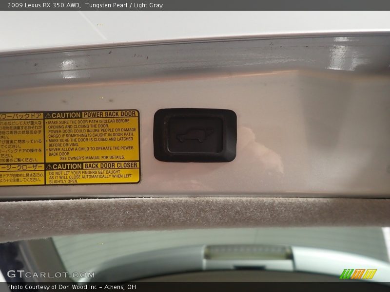 Tungsten Pearl / Light Gray 2009 Lexus RX 350 AWD