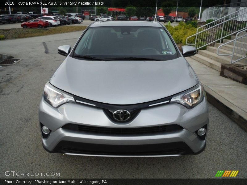 Silver Sky Metallic / Black 2018 Toyota RAV4 XLE AWD