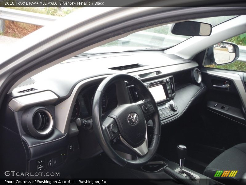 Silver Sky Metallic / Black 2018 Toyota RAV4 XLE AWD