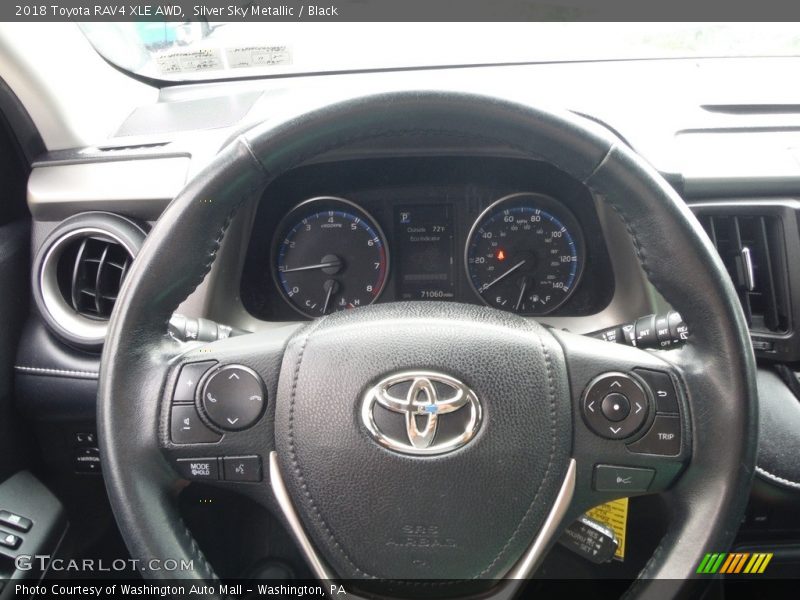 Silver Sky Metallic / Black 2018 Toyota RAV4 XLE AWD