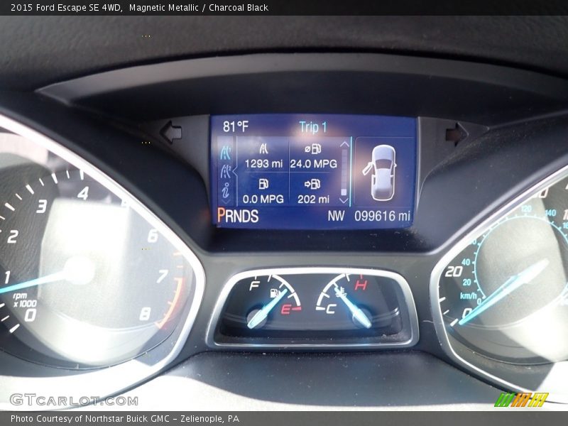 Magnetic Metallic / Charcoal Black 2015 Ford Escape SE 4WD