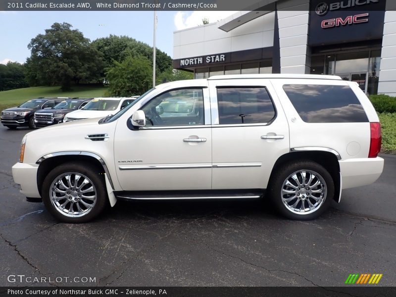 White Diamond Tricoat / Cashmere/Cocoa 2011 Cadillac Escalade AWD