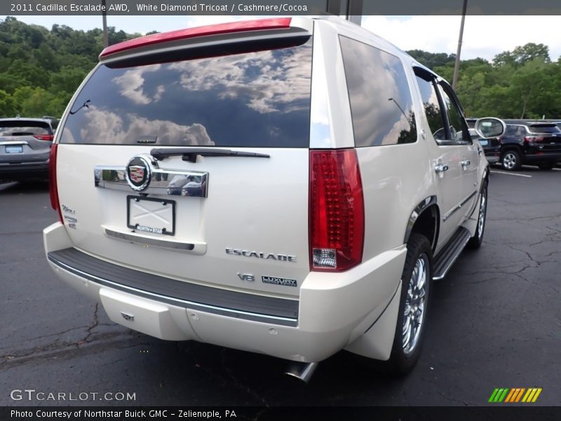 White Diamond Tricoat / Cashmere/Cocoa 2011 Cadillac Escalade AWD