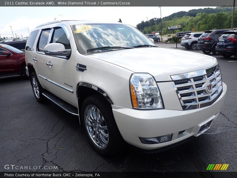 White Diamond Tricoat / Cashmere/Cocoa 2011 Cadillac Escalade AWD