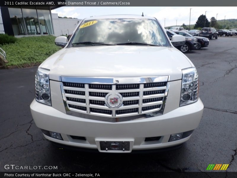 White Diamond Tricoat / Cashmere/Cocoa 2011 Cadillac Escalade AWD