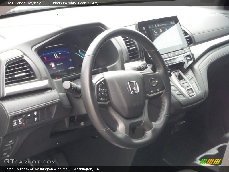 Platinum White Pearl / Gray 2021 Honda Odyssey EX-L