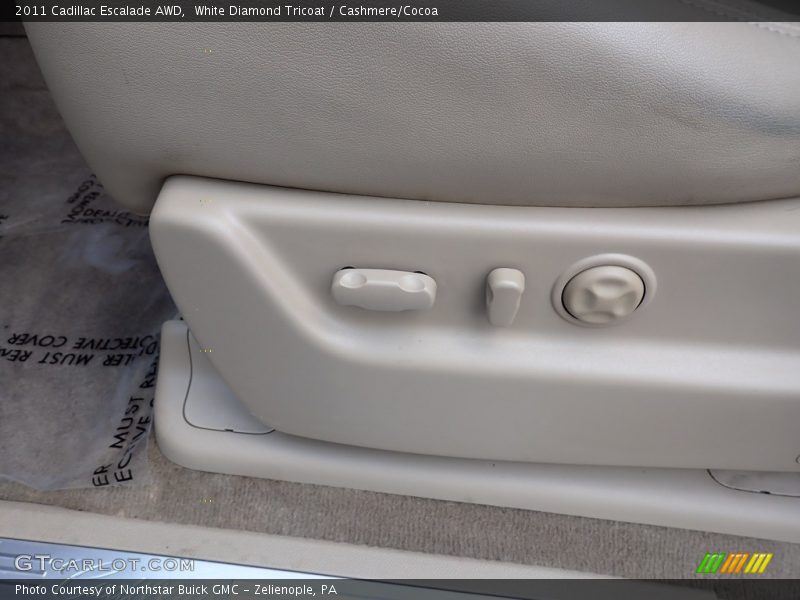 White Diamond Tricoat / Cashmere/Cocoa 2011 Cadillac Escalade AWD