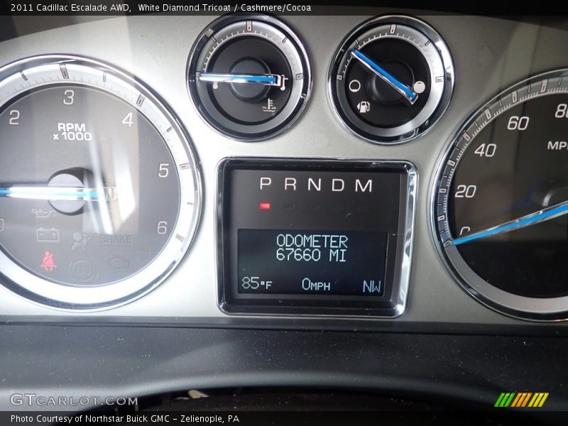 White Diamond Tricoat / Cashmere/Cocoa 2011 Cadillac Escalade AWD