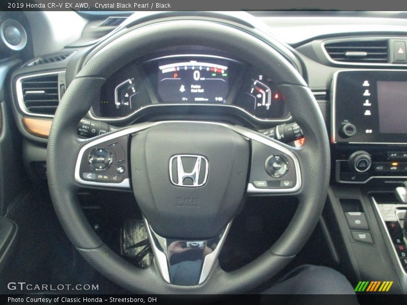 Crystal Black Pearl / Black 2019 Honda CR-V EX AWD