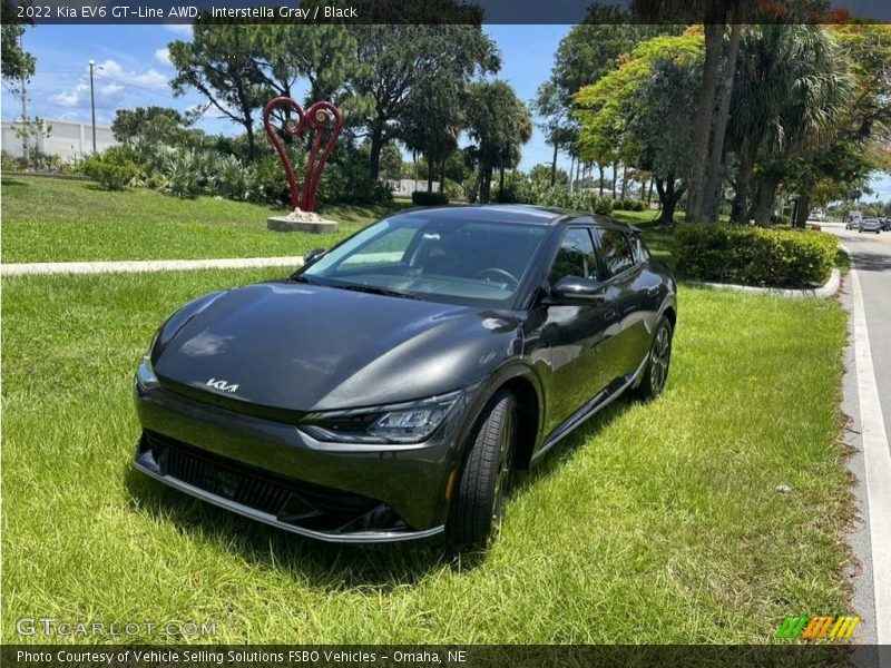 Interstella Gray / Black 2022 Kia EV6 GT-Line AWD