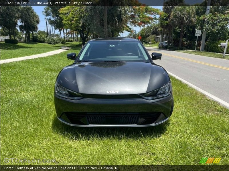 Interstella Gray / Black 2022 Kia EV6 GT-Line AWD