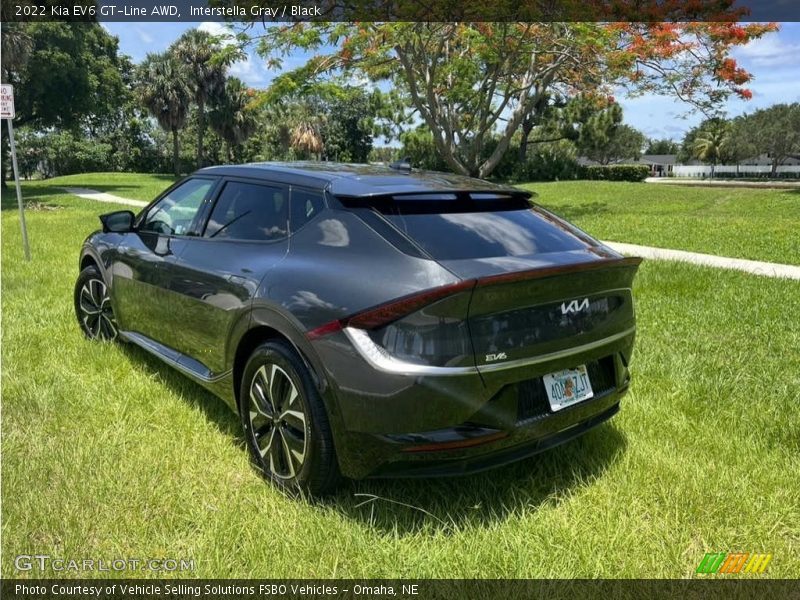 Interstella Gray / Black 2022 Kia EV6 GT-Line AWD