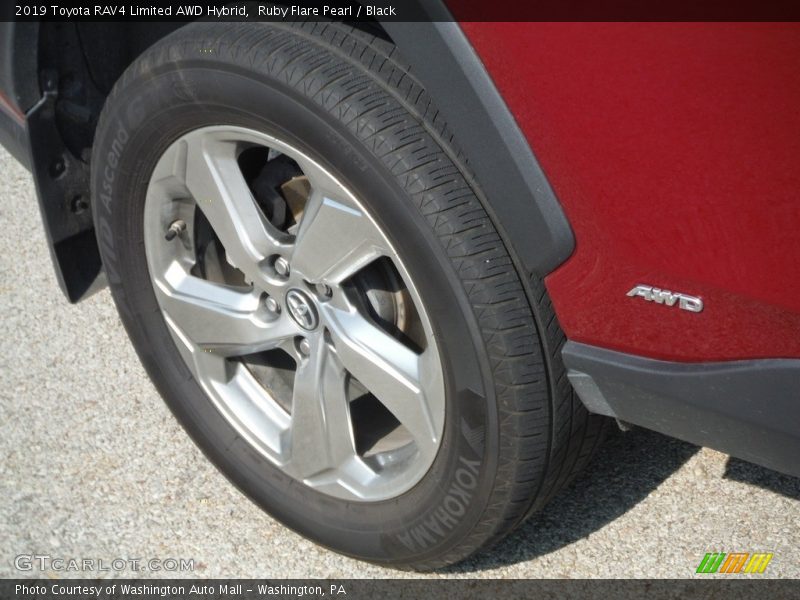 Ruby Flare Pearl / Black 2019 Toyota RAV4 Limited AWD Hybrid