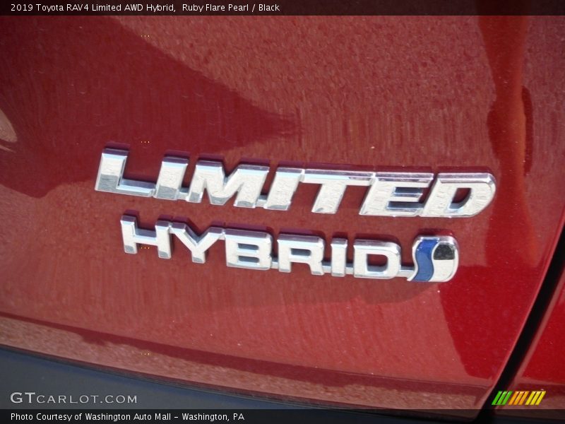 Ruby Flare Pearl / Black 2019 Toyota RAV4 Limited AWD Hybrid