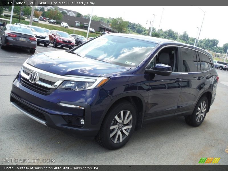 Obsidian Blue Pearl / Gray 2019 Honda Pilot EX AWD