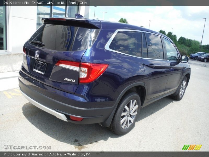 Obsidian Blue Pearl / Gray 2019 Honda Pilot EX AWD