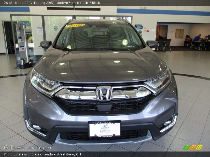 Modern Steel Metallic / Black 2018 Honda CR-V Touring AWD