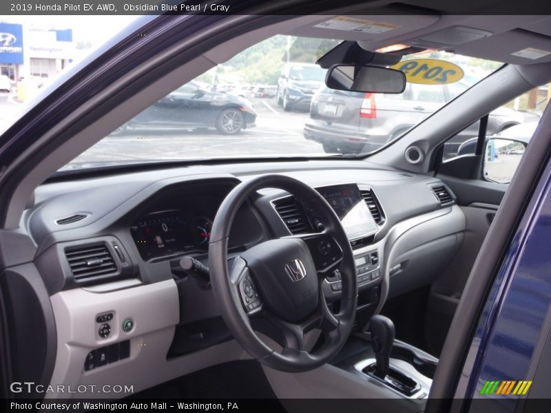 Obsidian Blue Pearl / Gray 2019 Honda Pilot EX AWD