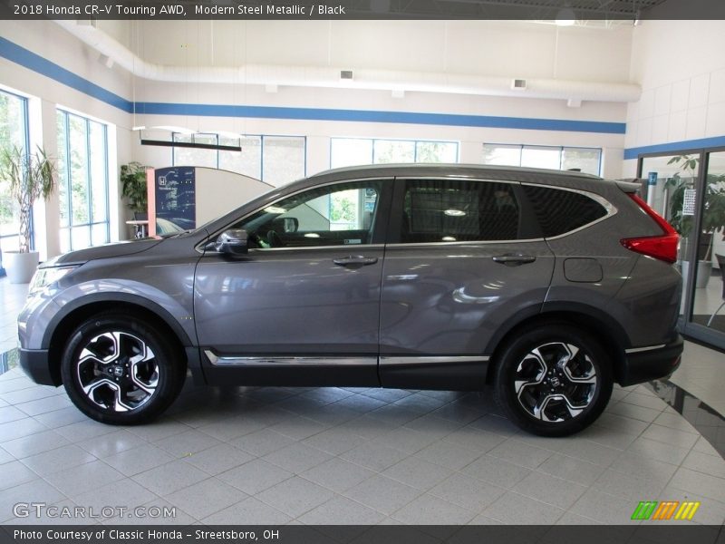 Modern Steel Metallic / Black 2018 Honda CR-V Touring AWD