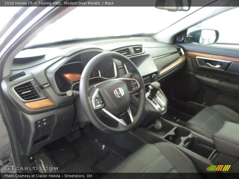 Modern Steel Metallic / Black 2018 Honda CR-V Touring AWD