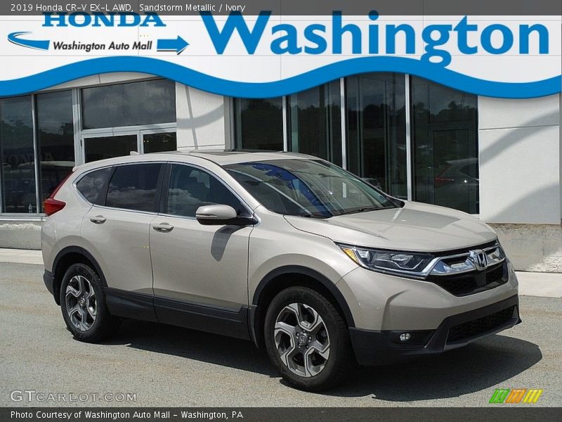Sandstorm Metallic / Ivory 2019 Honda CR-V EX-L AWD