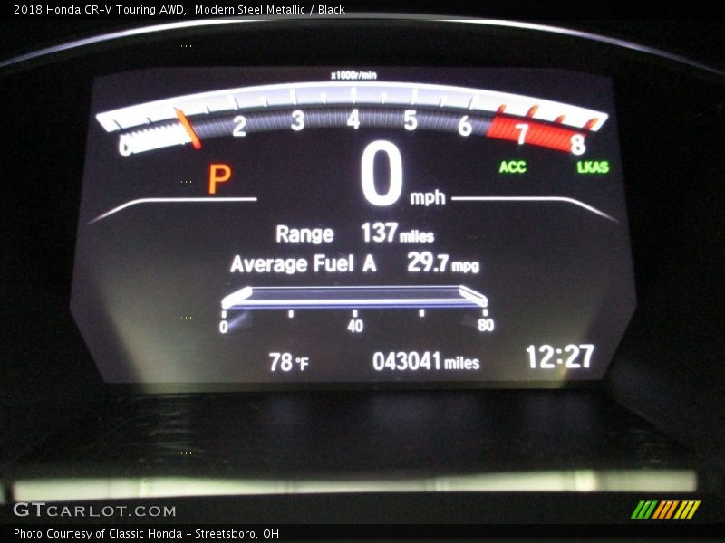 Modern Steel Metallic / Black 2018 Honda CR-V Touring AWD