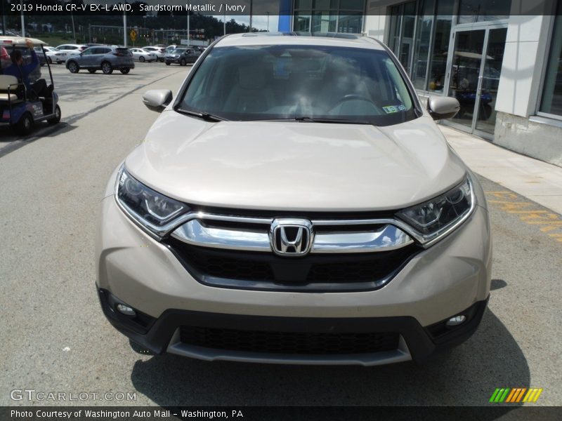 Sandstorm Metallic / Ivory 2019 Honda CR-V EX-L AWD
