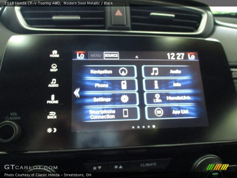 Modern Steel Metallic / Black 2018 Honda CR-V Touring AWD