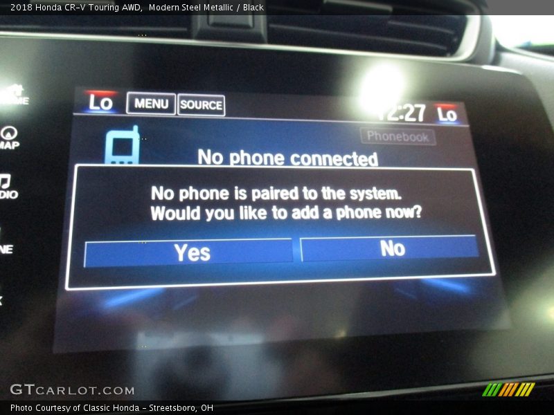 Modern Steel Metallic / Black 2018 Honda CR-V Touring AWD