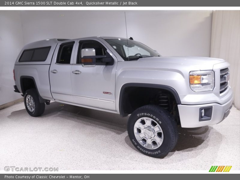 Quicksilver Metallic / Jet Black 2014 GMC Sierra 1500 SLT Double Cab 4x4