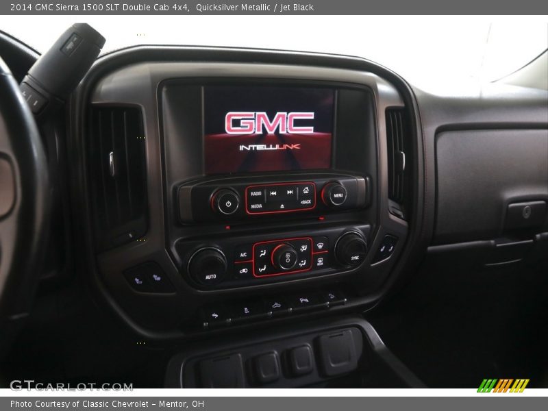 Quicksilver Metallic / Jet Black 2014 GMC Sierra 1500 SLT Double Cab 4x4