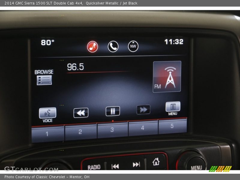 Quicksilver Metallic / Jet Black 2014 GMC Sierra 1500 SLT Double Cab 4x4