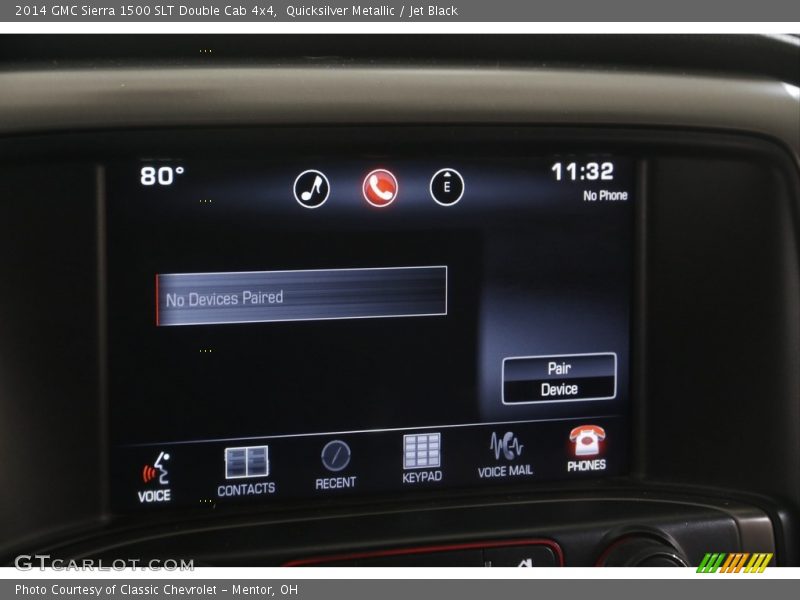 Quicksilver Metallic / Jet Black 2014 GMC Sierra 1500 SLT Double Cab 4x4