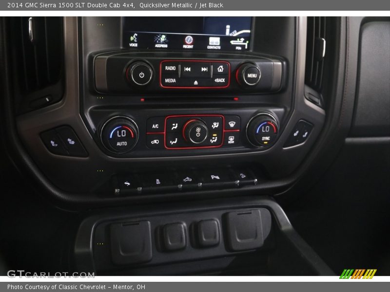 Quicksilver Metallic / Jet Black 2014 GMC Sierra 1500 SLT Double Cab 4x4