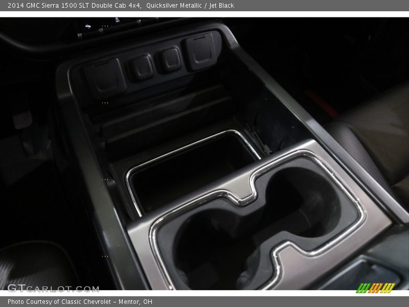 Quicksilver Metallic / Jet Black 2014 GMC Sierra 1500 SLT Double Cab 4x4