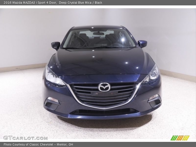 Deep Crystal Blue Mica / Black 2016 Mazda MAZDA3 i Sport 4 Door