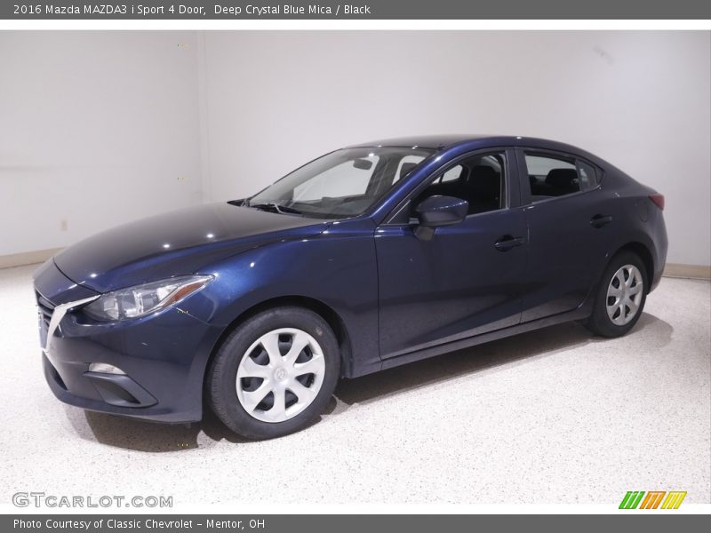 Deep Crystal Blue Mica / Black 2016 Mazda MAZDA3 i Sport 4 Door