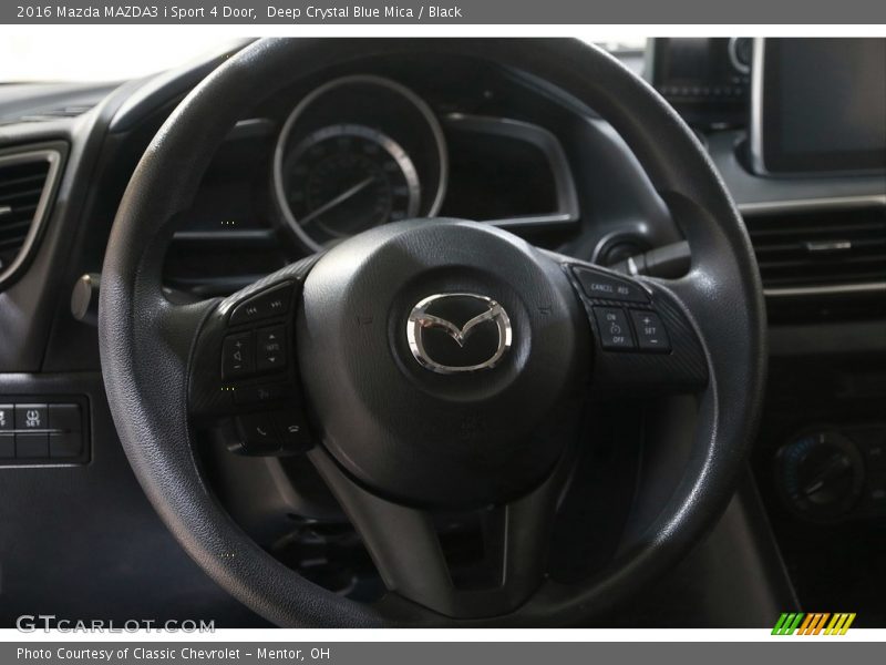 Deep Crystal Blue Mica / Black 2016 Mazda MAZDA3 i Sport 4 Door