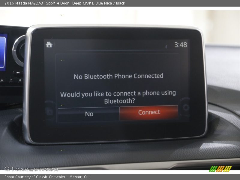 Deep Crystal Blue Mica / Black 2016 Mazda MAZDA3 i Sport 4 Door