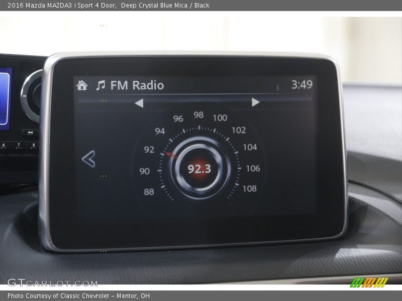 Deep Crystal Blue Mica / Black 2016 Mazda MAZDA3 i Sport 4 Door