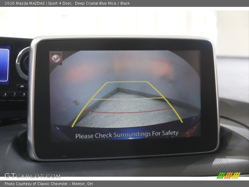 Deep Crystal Blue Mica / Black 2016 Mazda MAZDA3 i Sport 4 Door